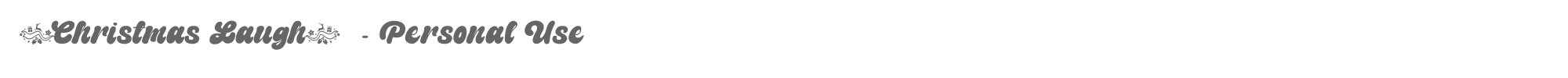 Sample characters Christmas Laugh Font
